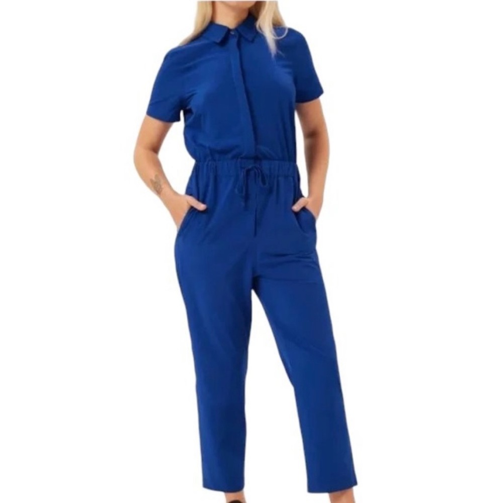 Girlfriend Collective Varsity Stretch Woven Jumpsuit
